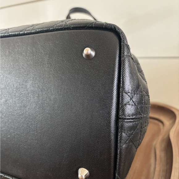 AUTHENTIC CHRISTIAN DIOR QUILTED CANNAGE CANVAS MEDIUM PANAREA TOTE - Picture 13 of 13